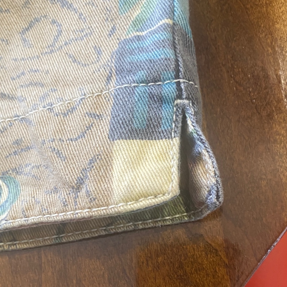 Chico's Blue and Green Oriental Cotton Jacket - Picture 3 of 4